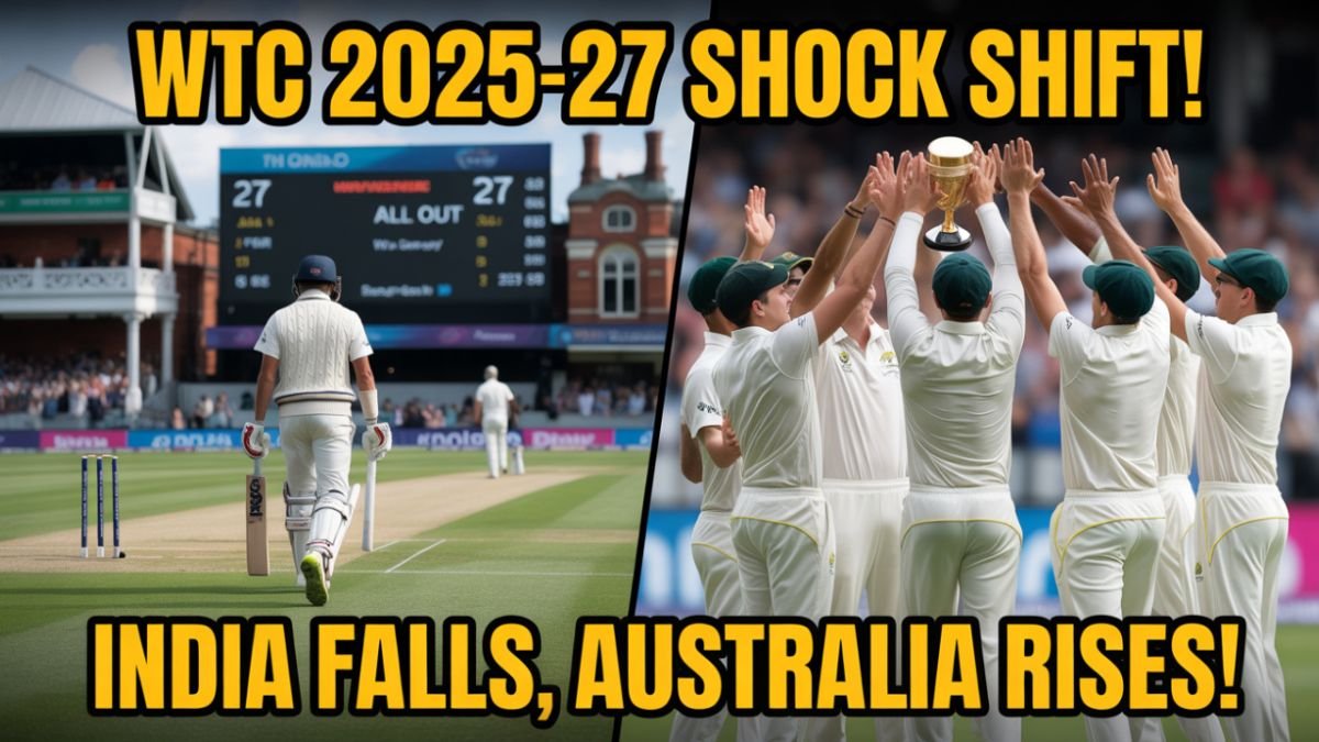 WTC 2025-27 Points Table: India Slips Hard After Lord’s Collapse, Australia Stays Unstoppable