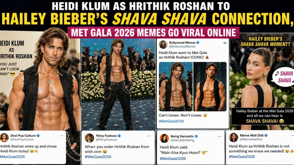 Heidi Klum As Hrithik Roshan To Hailey Bieber's Shava Shava Connection, Met Gala 2026 Memes Go Viral Online