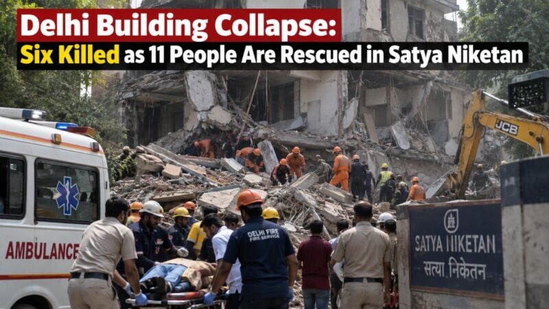 Delhi Building Collapse: Six Killed as 11 People Are Rescued in Satya Niketan