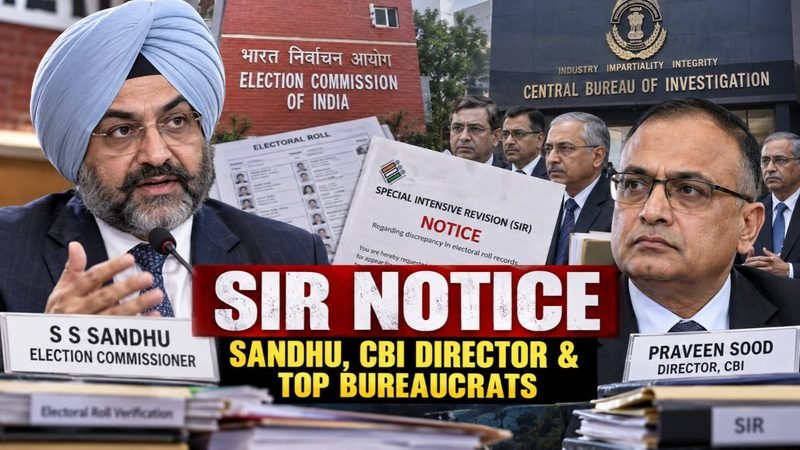 Election Commissioner S S Sandhu, CBI Director and Top Bureaucrats Face SIR Notice