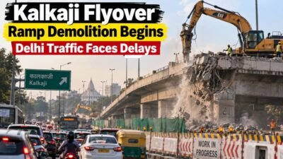 Kalkaji Flyover Ramp Demolition Begins, Delhi Traffic Faces Delays