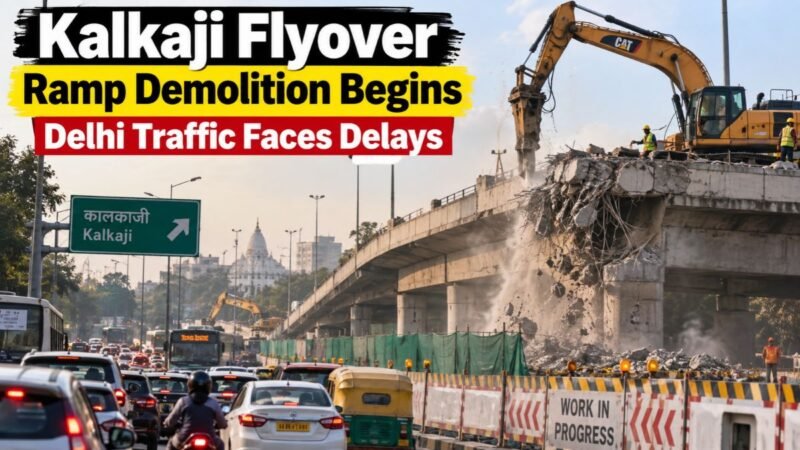 Kalkaji Flyover Ramp Demolition Begins, Delhi Traffic Faces Delays