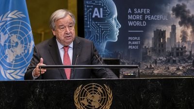 UN Chief Calls for AI Curbs and an End to Wars in Final Assembly Address